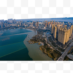 写字楼建筑图片_武汉城市建筑群建筑群沙湖俯视