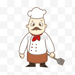 厨师卡通厨师图片_烹饪胡子胖胖大叔