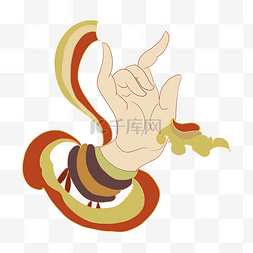 手势拈花白庙国画菩萨佛教png佛教手拿莲花佛手佛教手拿莲花菩萨神仙