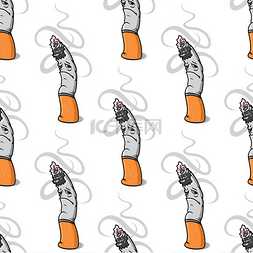 烟草背景图片_用于概念设计的疾病香烟无缝图案