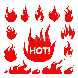 纹身火的象征复古的红色炽热的火
