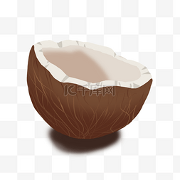切成格子的芒果图片_切成一半的椰子剪贴画
