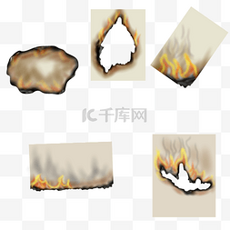 火焰燃烧纸张