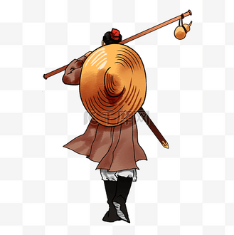 免抠元素卡通手绘古风美女人物背影企业vip免费下载免抠元素水墨古