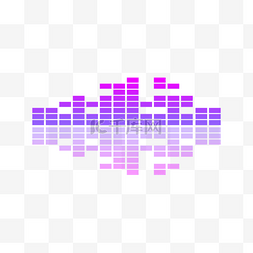 音乐方块元素图片_音乐方块跳动紫色图片卡通绘画