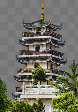 风雨桥广西图片_广西柳州文庙城市风光寺庙