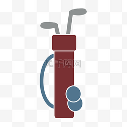 高尔夫高尔夫球图片_红色高尔夫球杆球筒