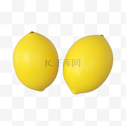 c4d水果图片_3DC4D立体黄色柠檬