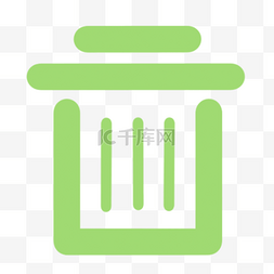 淡绿色垃圾箱卡通instagram图标