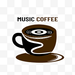音乐符号的花图片_光碟咖啡杯简约标志