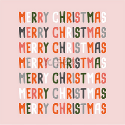 圣诞快乐和新年快乐文字卡片设计