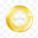 球透明圆球黄色绘画图片
