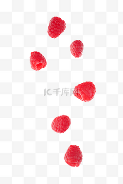 野生树莓图片_飞溅红色树莓