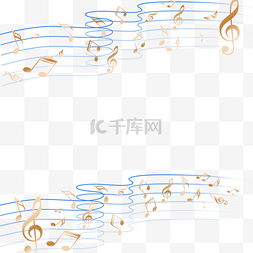 创意音乐音符边框图片_创意线条音乐音符边框