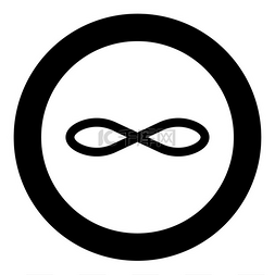 循环标志矢量图图片_圆形或圆形矢量图中的无限符号图