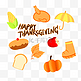 感恩感恩节玉米贴纸套图