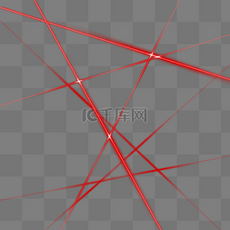 交叉射线光效图片_红色激光束激光光线光束光效