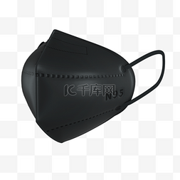 3D立体黑色N95口罩