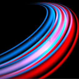 彩色曲线光线图片_炫彩流动运动曲线