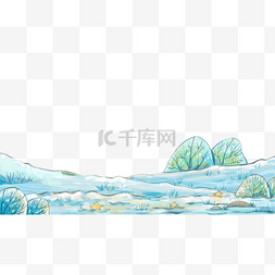 植物冬季图片_冬季冬景植物雪地底边