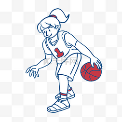 街头星球涂鸦图片_女子篮球运动员涂鸦