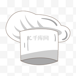 卡通白色厨师帽子图片_阴影卡通白色厨师帽