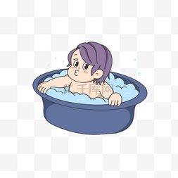 婴儿泡澡盆洗澡卡通