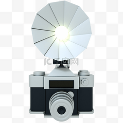 C4D美式复古相机照相机