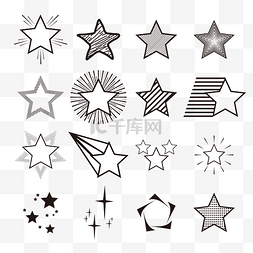 星星几何形状图片_星星几何形状图形图标套图