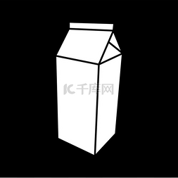 盒子牛奶图片_牛奶包装白色图标..牛奶包装是白