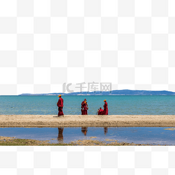 青海图片_青海夏天西宁青海湖僧人