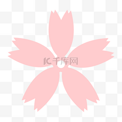 粉色剪纸樱花卡通装饰