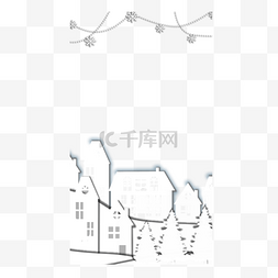 圣诞雪景instagram故事边框