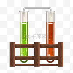 可爱化学用品图片_卡通化学用品玻璃试管和架子