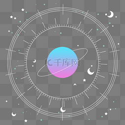 几何线条梦幻渐变星空星辰