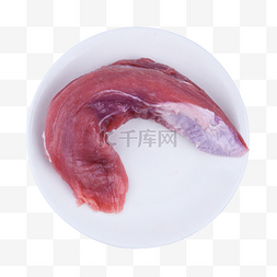 肉粉色图片_猪肉里脊肉食材食物碟子