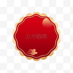 红金浮雕中秋节月饼边框