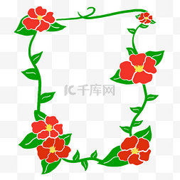 花丛的玫瑰图片_日本新年山茶花贺卡图案