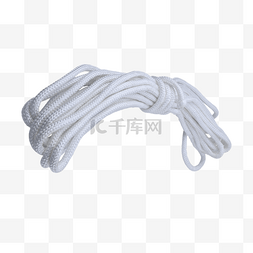 棉绳材料绳子白色特写