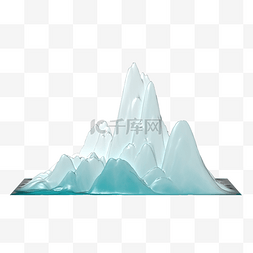 景观素材图片_3D立体C4D景观山峰雪山