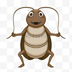 蟑螂可爱卡通贴纸