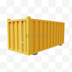 3DC4D立体黄色集装箱
