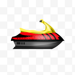 旅行侧滑图片_摩托艇喷气式水上运动交通卡通风