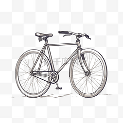 自行车交通工具图片_卡通手绘交通工具自行车