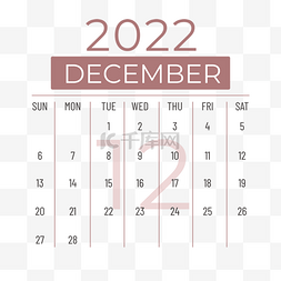 2022日历简约图片_桌面月历计划2022年十二月月历