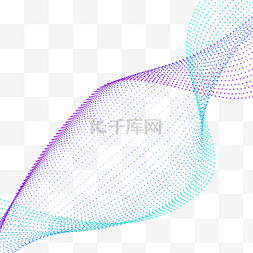 粒子曲线图片_波点渐变弥散曲线底纹