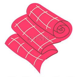 粉红色布料图片_织物刺绣物品的插图手工制作和手