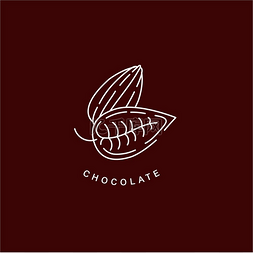 巧克力和甜食的矢量图标和标志。