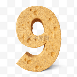 立体9字图片_立体饼干数字9