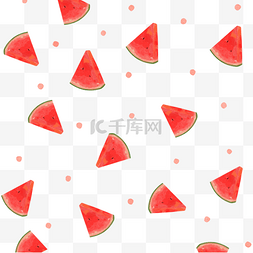 小清新水果底纹图片_夏季水彩水果西瓜底纹